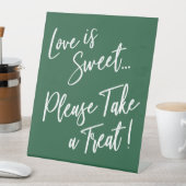 Signe De Table L'amour est doux, prenez une friandise ! Vert feui (In SItu)