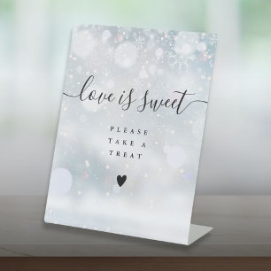 Signe De Table L'amour est doux, s'il vous plaît, prenez une fria