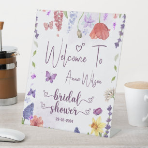 Signe De Table l'amour est en fleurs sauvage printemps mariage