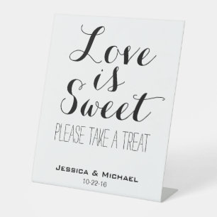 Signe De Table L'amour est sucré personnalisé mariage bonbons buf