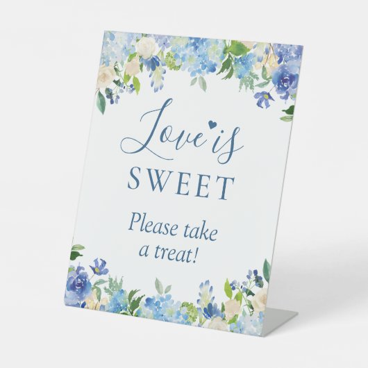 Signe De Table L'amour est sucré Prenez un traitement Blue Hydran (Recto)
