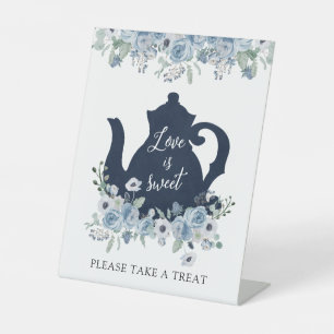Signe De Table L'amour est sucré Prenez un traitement Douche Thé