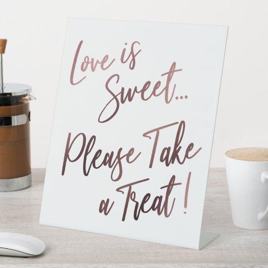 Signe De Table L'amour est sucré S'il vous plaît prendre un trait (In SItu)