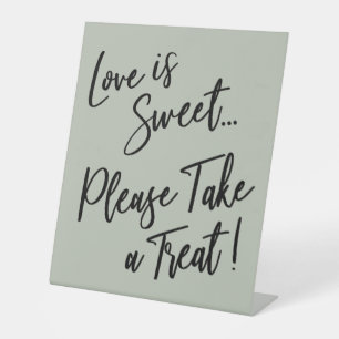 Signe De Table L'amour est sucré S'il vous plaît prendre un trait