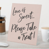 Signe De Table L'amour est sucré S'il vous plaît prenez un soin! (In SItu)