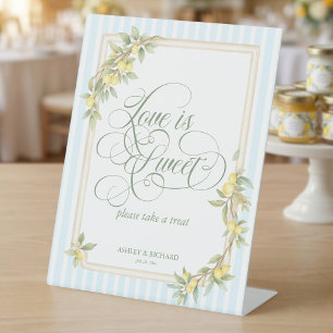 Signe De Table L'amour est un doux mariage au citron côtier