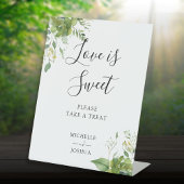 Signe De Table L'Amour Floral Verdoyant Est Une Bonne Faveur