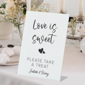 Signe De Table L'amour mariage est doux, S'il vous plaît prendre