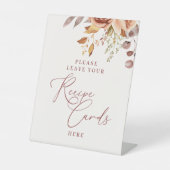 Signe De Table Lancement de mariage bohème aquarelle de fleurs (Recto)