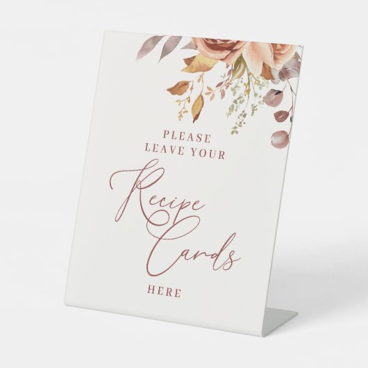 Signe De Table Lancement de mariage fleuri bohème aquarelle (Recto)