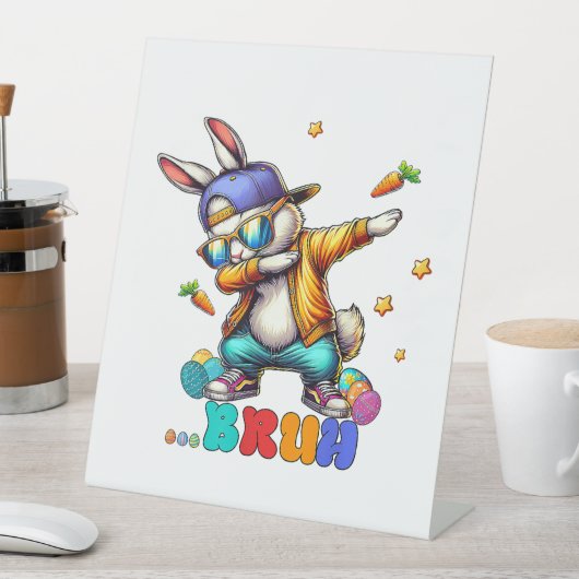 Signe De Table Lapin de Pâques drôle de Bruh Dab (In SItu)