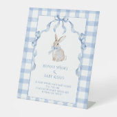 Signe De Table Lapin Lapin Baby shower bleu Devinant Jar (Recto)