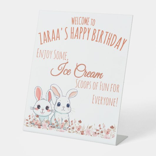 Signe De Table Lapin mignon (Recto)