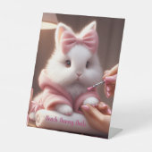 Signe De Table Lapin Rose Bling (Recto)