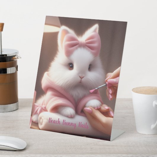 Signe De Table Lapin Rose Bling (In SItu)