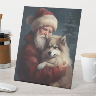 Signe De Table Lapphund finlandais Noël festif du Père Noël