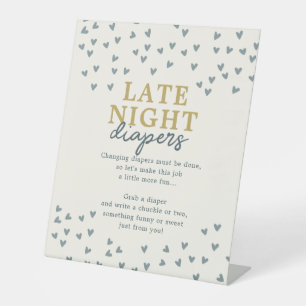 Signe De Table Late Night Diaper Petit Coeur Petit Amoureux