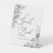 Signe De Table Lavender Floral Elegant Guest Book Wedding Table (Recto)