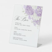 Signe De Table Lavender Lilac White Floral Wedding Bar Menu (Recto)