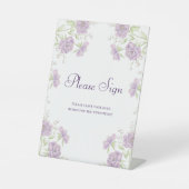 Signe De Table Lavender Purple Rose Wedding Guest Book Sign (Recto)