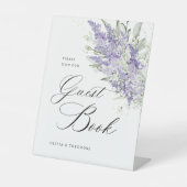 Signe De Table Lavender Sage Green Floral Guest Book Wedding (Recto)