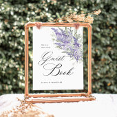 Signe De Table Lavender Sage Green Floral Guest Book Wedding