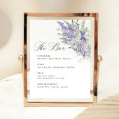 Signe De Table Lavender & Sage Green Floral Wedding Bar Menu