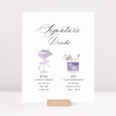 Signe De Table Lavender Signature Drinks Wedding