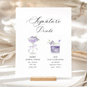 Signe De Table Lavender Signature Drinks Wedding