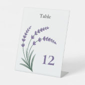 Signe De Table Lavender Wedding Table Number Pedestal Sign (Recto)