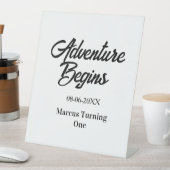 Signe De Table L'aventure commence 1er anniversaire nom date simp (In SItu)