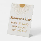 Signe De Table Le Baby shower Bar Mimosa Arrive Ici Le Son (Recto)