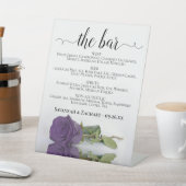 Signe De Table Le Bar - Amethyst Purple Rose Boissons Menu Mariag (In SItu)