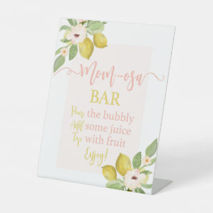Signe De Table Le bar Momosa du Baby shower aux citrons