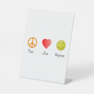 Signe De Table Le Bonheur d'amour pour la paix