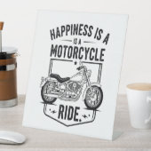 Signe De Table Le bonheur est une course de moto.jpg (In SItu)