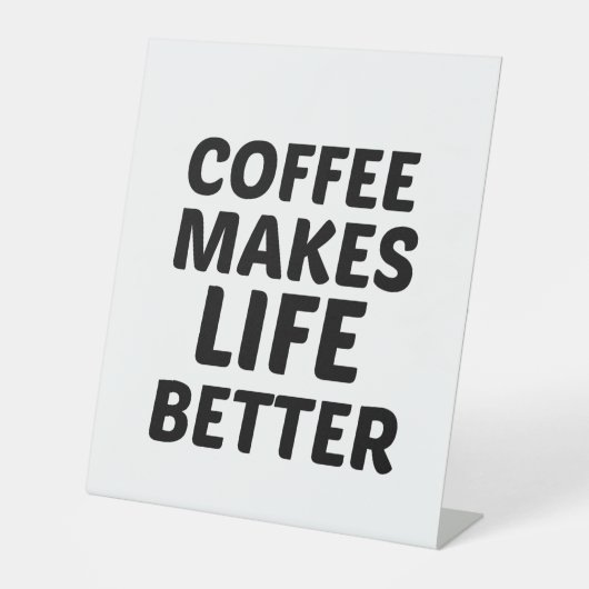 SIGNE DE TABLE LE CAFÉ REND LA VIE MEILLEURE (Recto)