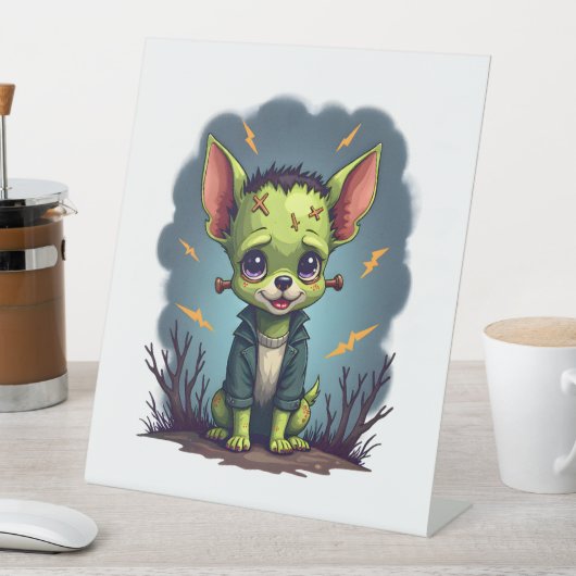 Signe De Table Le choc Frankenstein Chihuahua (In SItu)