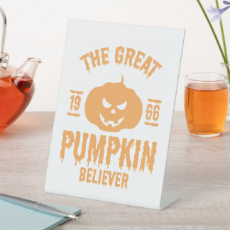 Signe De Table Le grand croyant Citrouille Citrouille de 1966