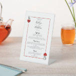 Signe De Table Le menu Collection de Mariages de cartes de jeu Mo<br><div class="desc">Célébrez dans le style avec ces menus mariages design et très tendance. Ce design est facile à personnaliser avec votre libellé d'événement spécial et vos invités seront ravis quand ils verront ces menus fabuleux.</div>