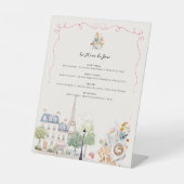 Signe De Table Le Menu du Jour | Café Parisien Aquarelle (Recto)