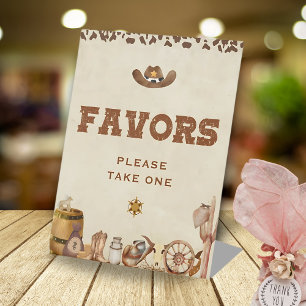 Signe De Table Le Merci de Baby shower petit cowboy occidental es