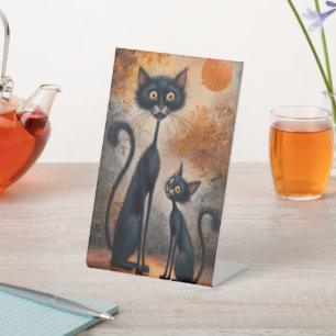 Signe De Table Le plus grand chat debout sur deux pattes, boas
