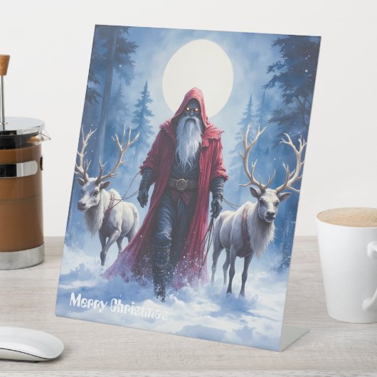 Signe De Table Le roi de l'hiver arrive.  (In SItu)