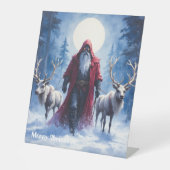 Signe De Table Le roi de l'hiver arrive.  (Recto)