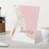 Signe De Table Le script favorise la Fête des mariées rose pâle (In SItu)