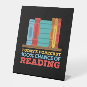 Signe De Table Lecture - 100 % de chances de lire un livre drôle