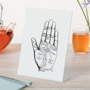 Signe De Table Lecture de Palmiste vintage