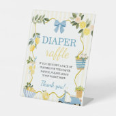 Signe De Table Lemon Diaper Raffle Table Sign (Recto)