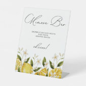 Signe De Table Lemon Mimosa Bar Shower de Mariage (Recto)